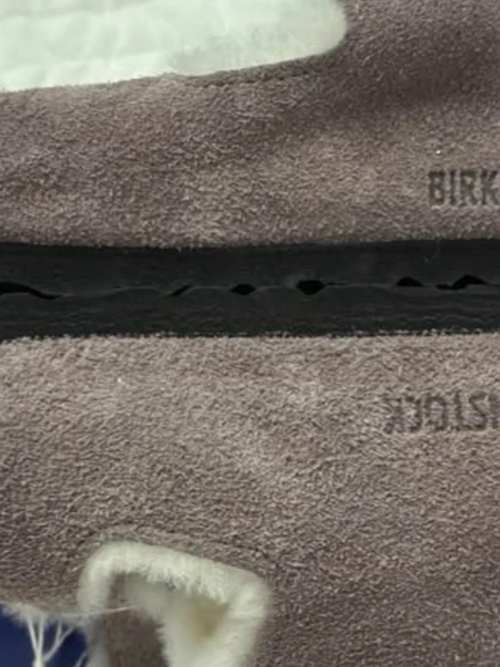 Birkenstock Milano Suede Shearling size 36/ 5.5 in faded purple